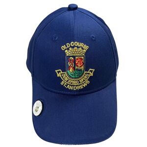 St.‎ Andrews Old Course Golf Hat Mens OS Navy Blue Embroidered Ball Marker Cap